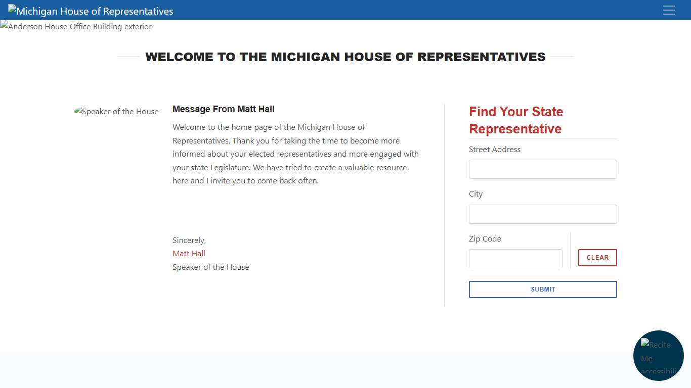 Michigan House - Home Page